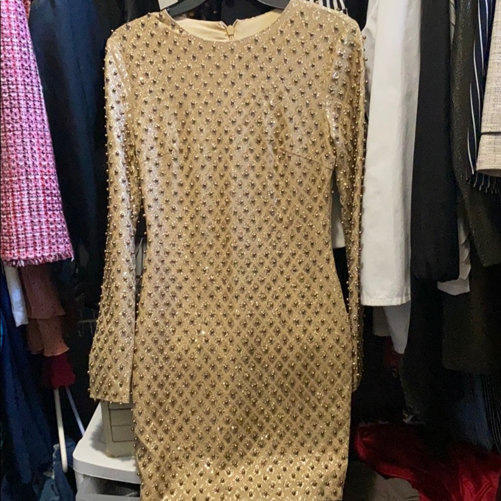 Custom studded gold dress!